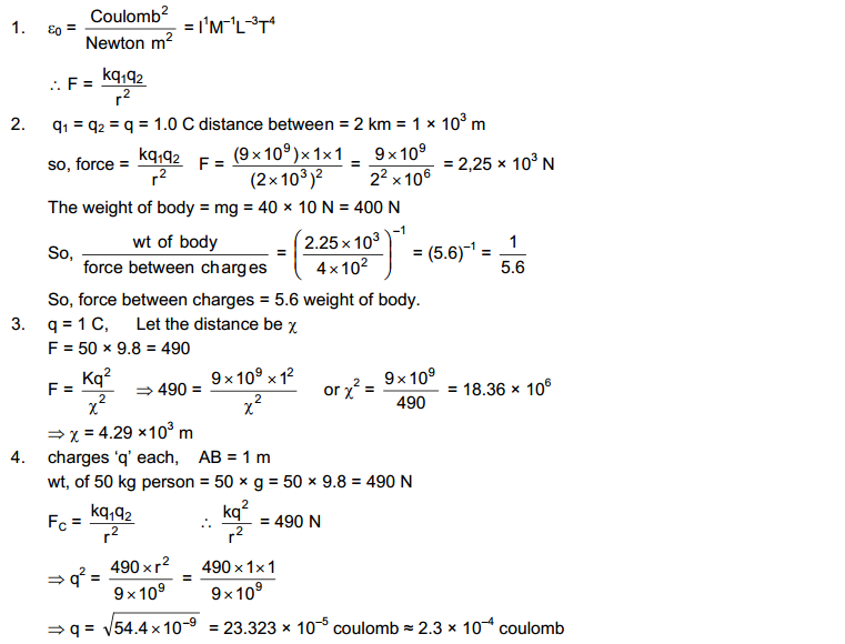 Electric field and potential HC Verma Concepts of Physics Solutions
