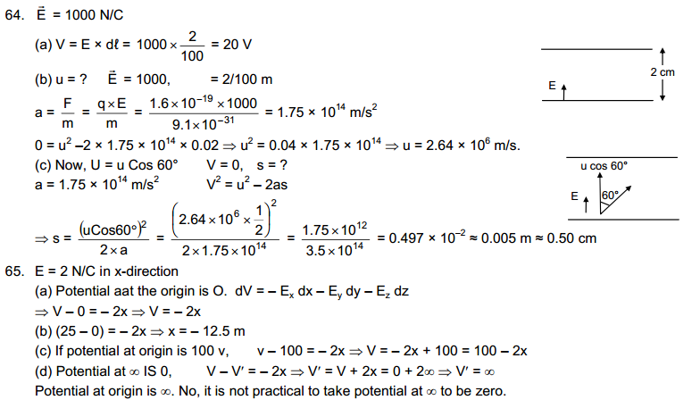 Electric field and potential HC Verma Part 1 Concepts of Physics Solutions