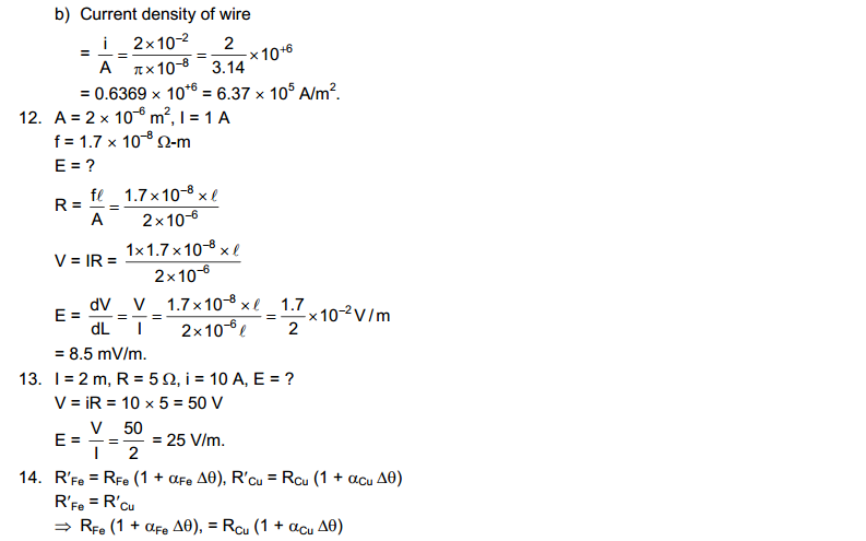 Electric current in conductors HC Verma Part 1 Concepts of Physics Solutions