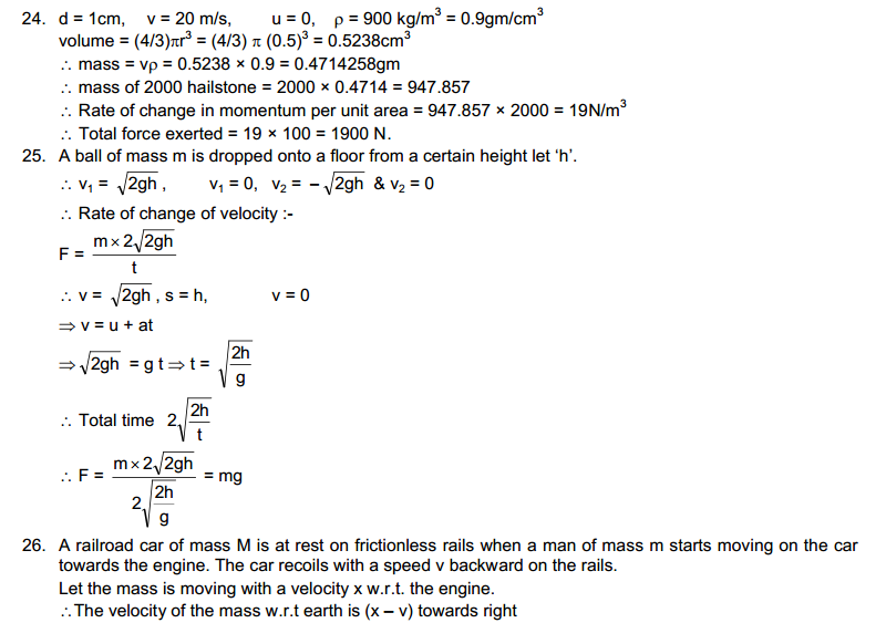 Centre of Mass, Linear Momentum, Collision HC Verma Concepts of CBSE Class 11 Physics Solutions