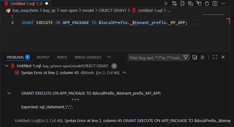 Bug: Syntax Error When Using a Substitution Variable to compose an ...