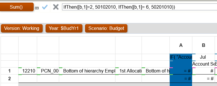 IFThen Error in Hyperion Financial Reporting - Oracle Forums