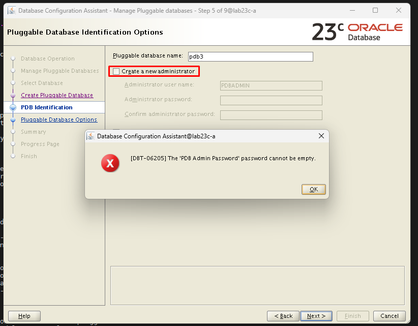 Oracle Database 23c FREE BUG In DBCA When Cloning PDB Without The   NdtthyQu 9837 HzSikoAE