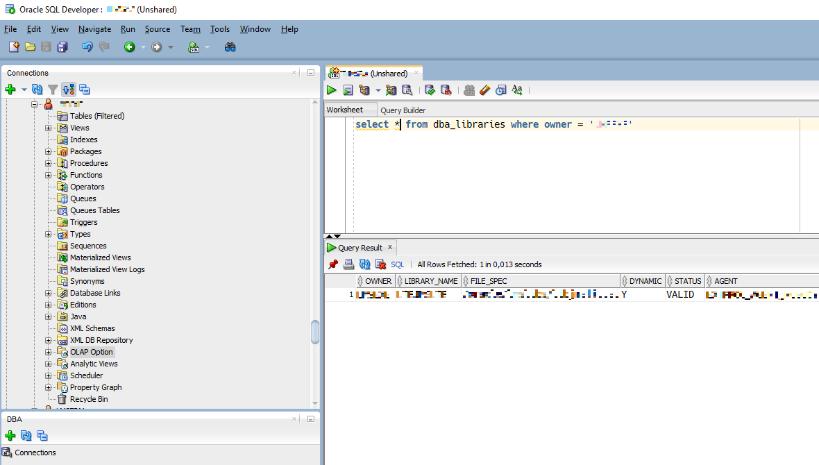 Libraries are missing from user's object tree - Oracle Forums