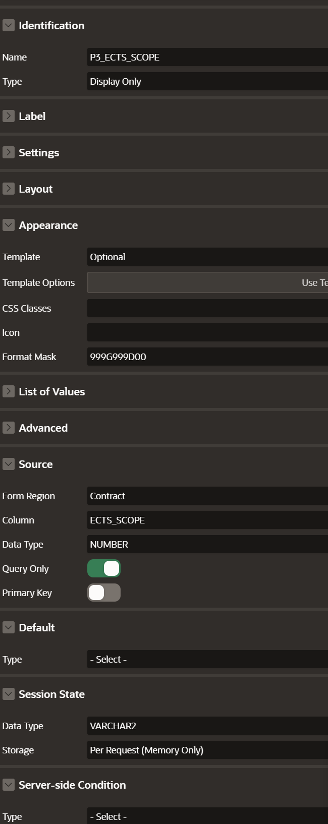 Formating Display only NUMBER field to show decimals Oracle Forums