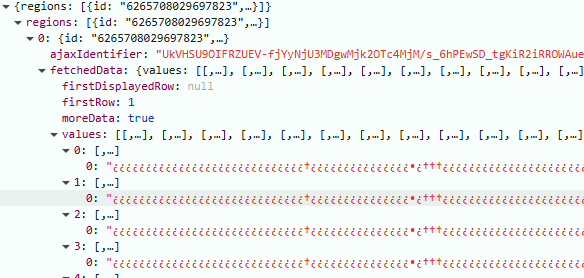Invalid Characters on Content Row - Oracle Forums