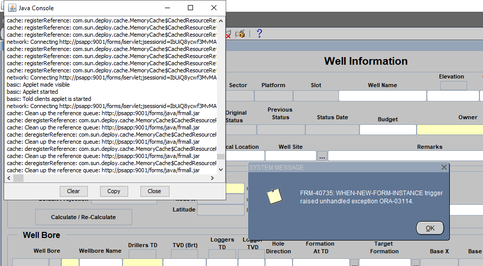 Oracle Form issue frm-40735 - Oracle Forums