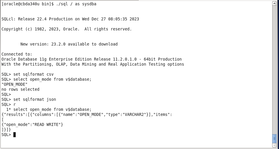 SQLFORMAT Csv Not Working Oracle Forums
