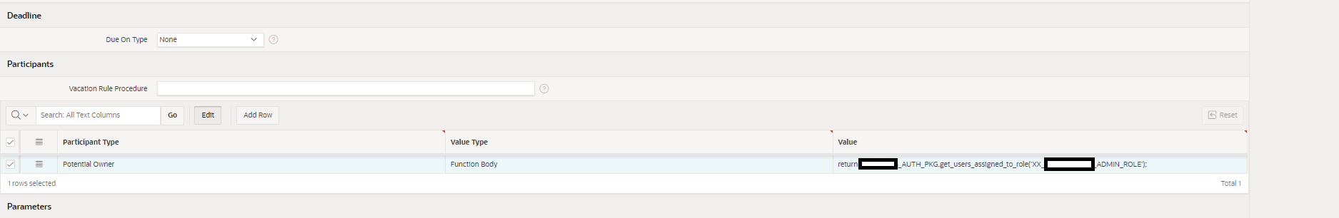 Assign Task Participant using Function Body - Oracle Forums