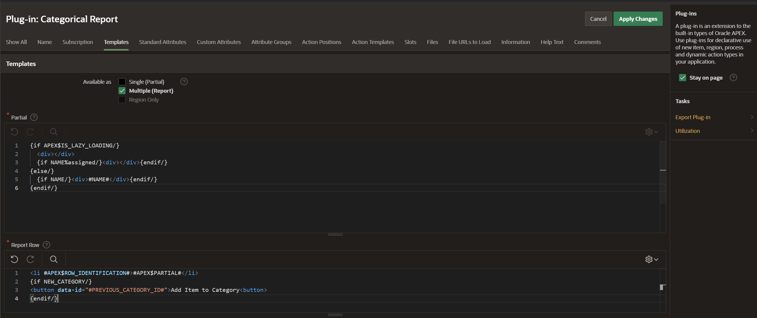 Can Template Directives reference previous rows? - Oracle Forums