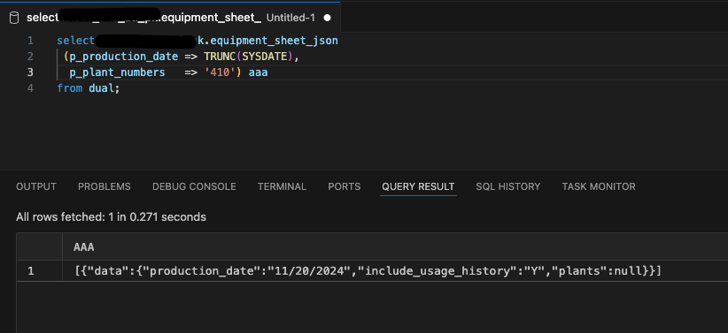 JSON_ARRAYAGG/JSON_OBJECT issue in VS Code Extension - Oracle Forums