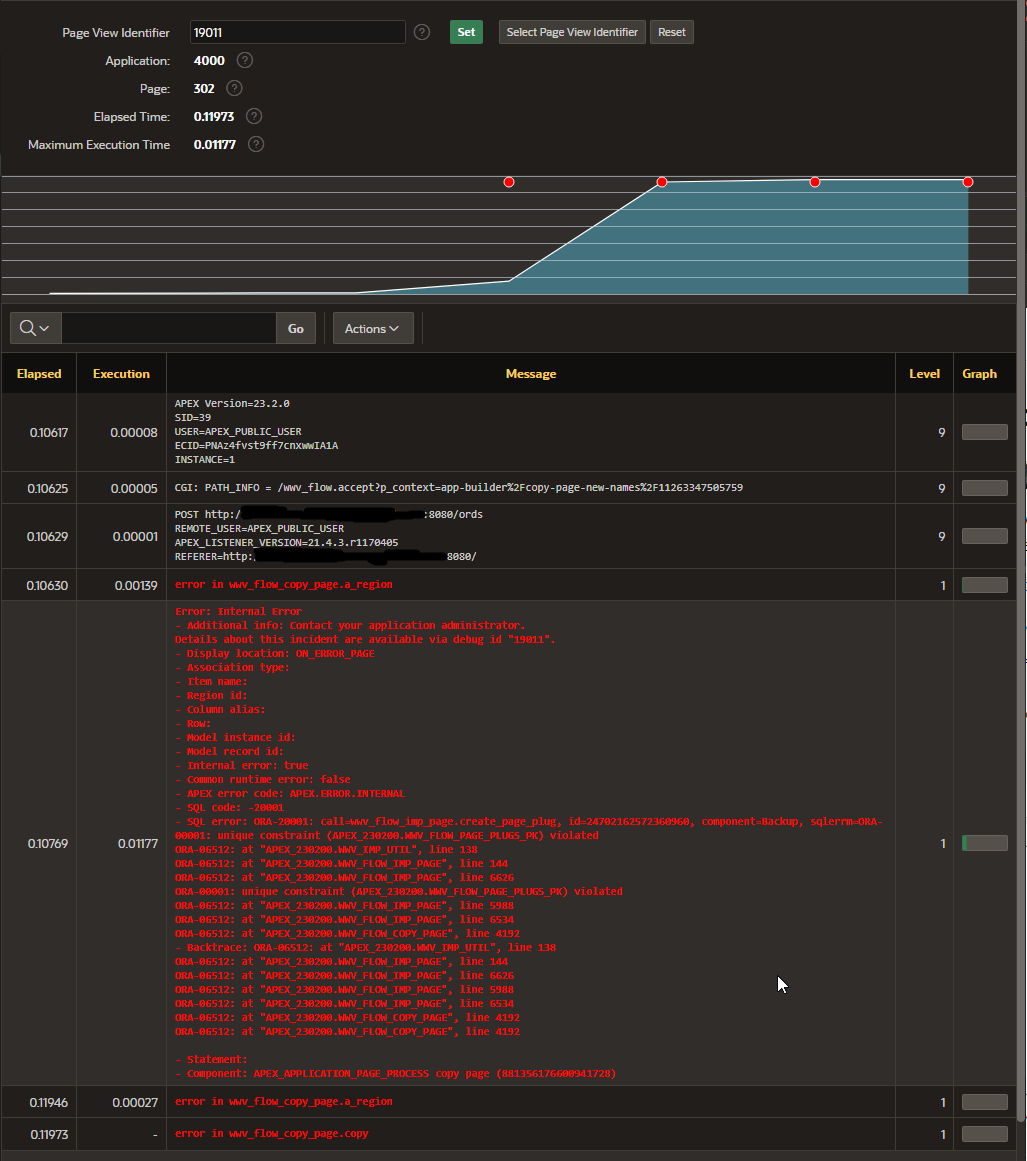 ORA-00001: unique constraint (APEX_230200 ORA-00001: unique constraint (APEX_230200