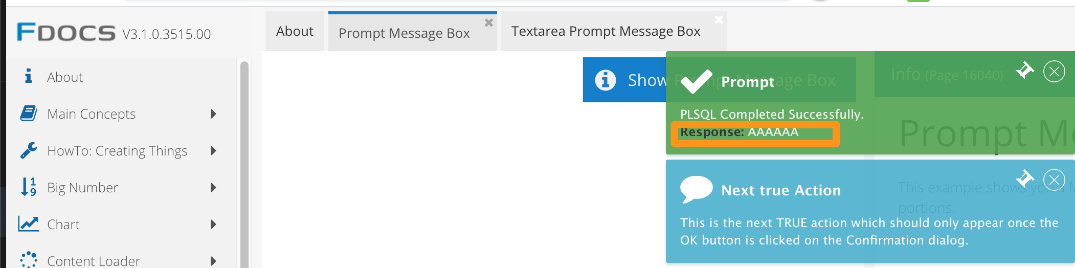 Cannot read Message Box response - Oracle Forums