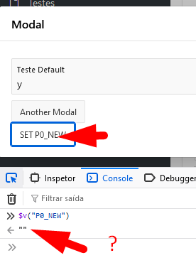 DA with "Itens to return" inside modal not returnig! - Oracle Forums