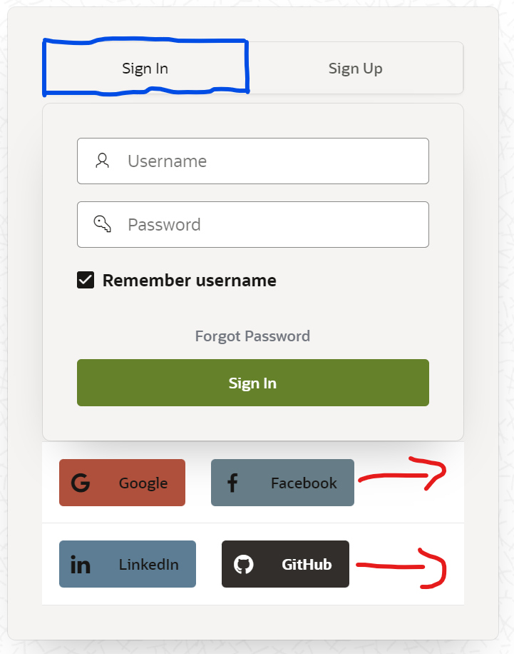 How to align button side by side with same width on login template in