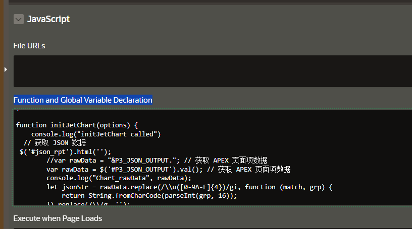 fail to draw chart via JET when the data come from a dynamic SQL query ...
