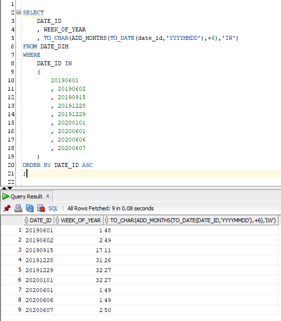 Oracle SQL Calculate Fiscal Week of Year Oracle Forums